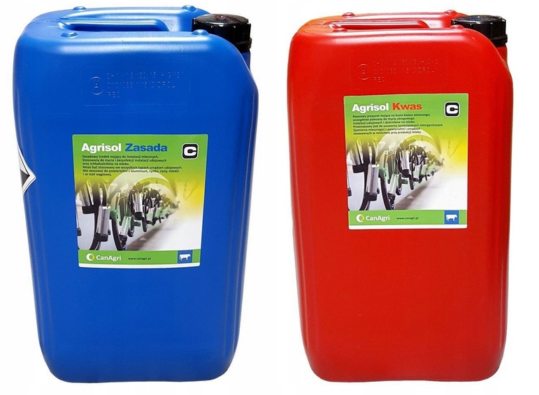 AGRISOL BÁZE A KYSELINA ČISTENIE STROJOV NA DOJENIE 24KG